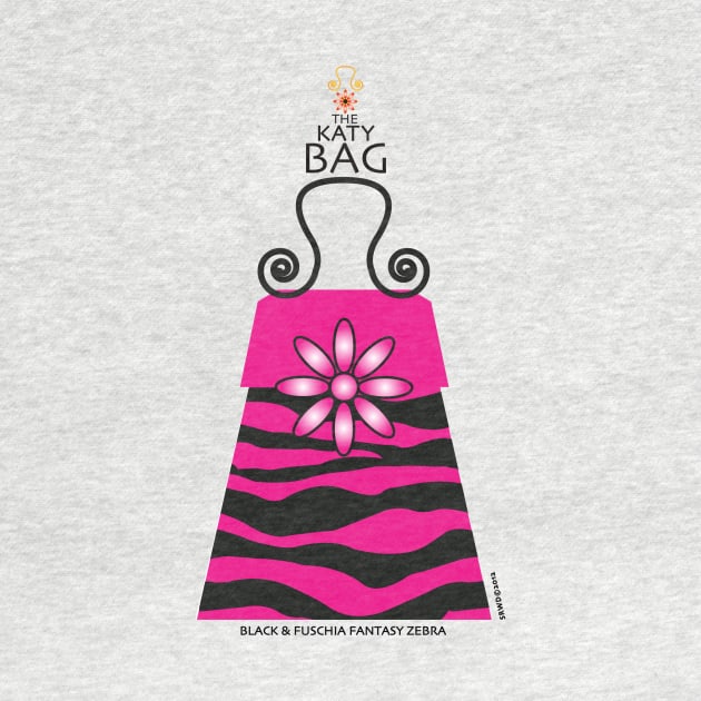 The Katy Bag / Black & Fuchsia Fantasy Zebra by srwdesign